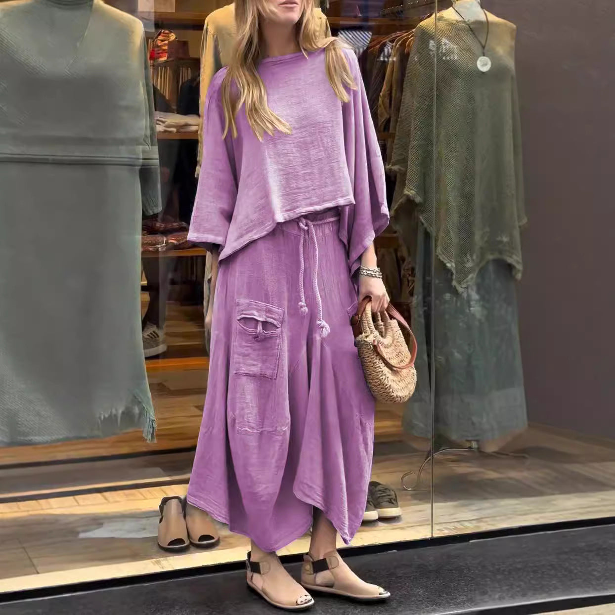 Casual Loose Two-Piece Dress Set