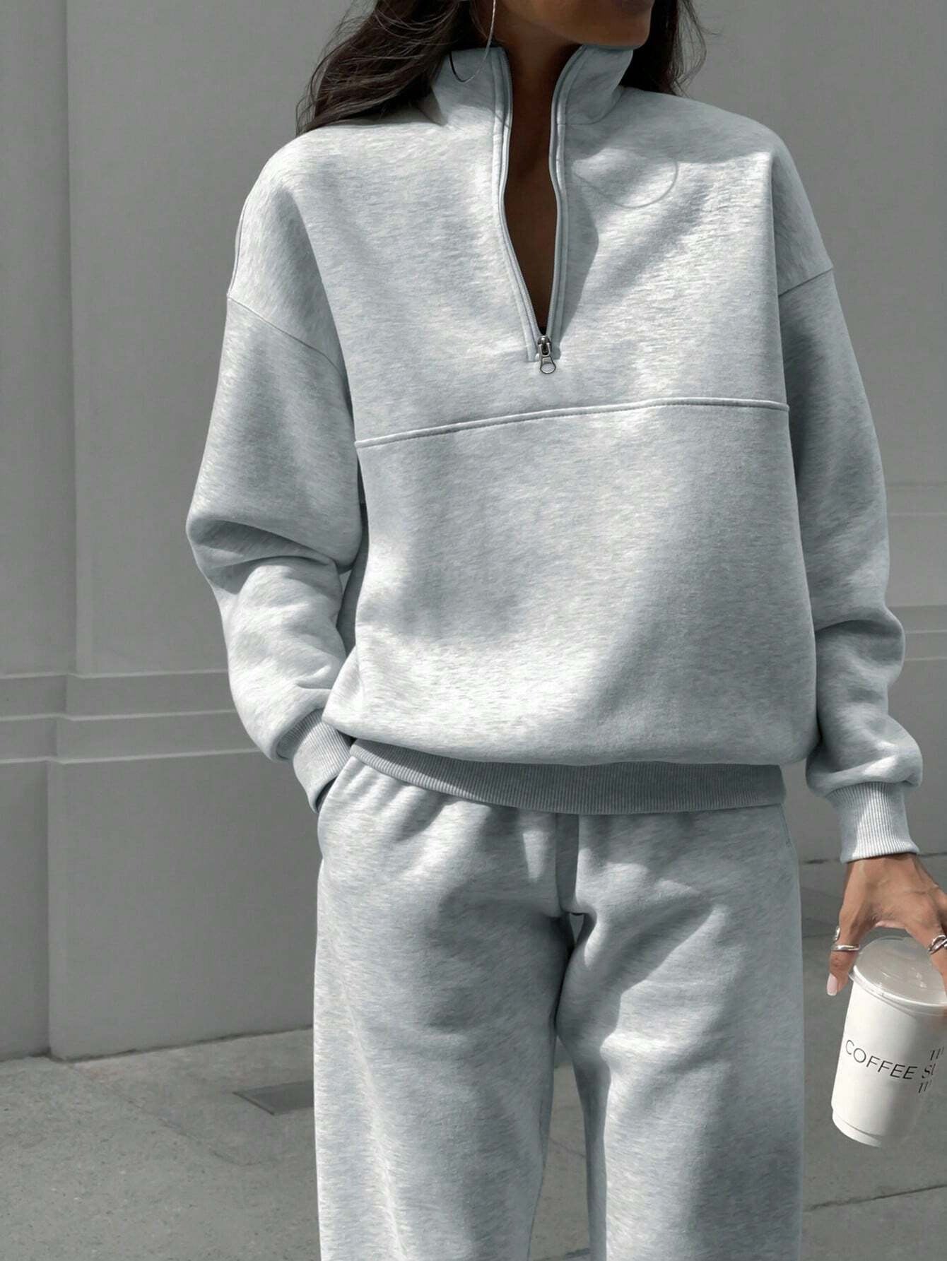 Women's Zip-Up Sweatsuit Set