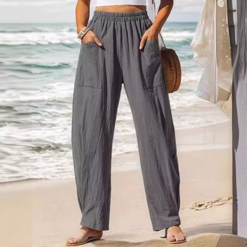 Breezy Linen Vacation Wide-Leg Pants