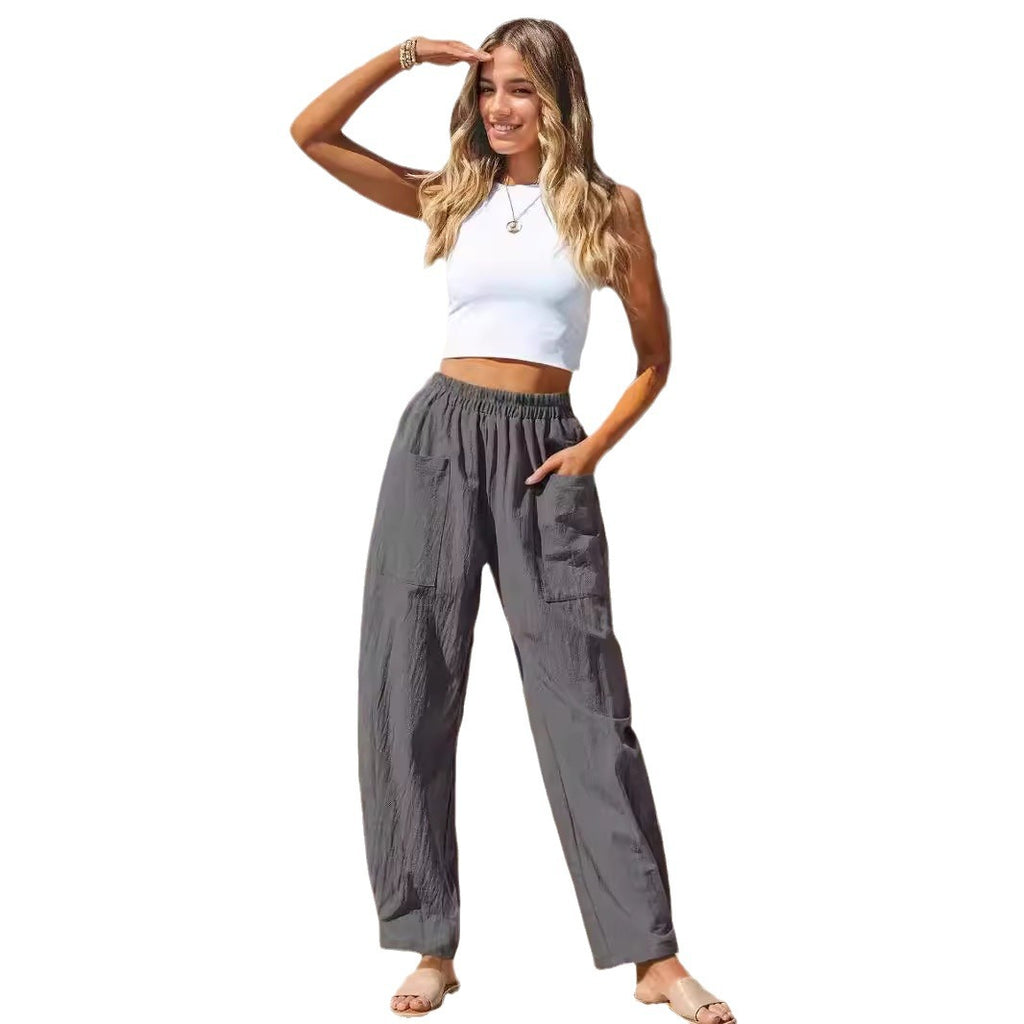 Breezy Linen Vacation Wide-Leg Pants