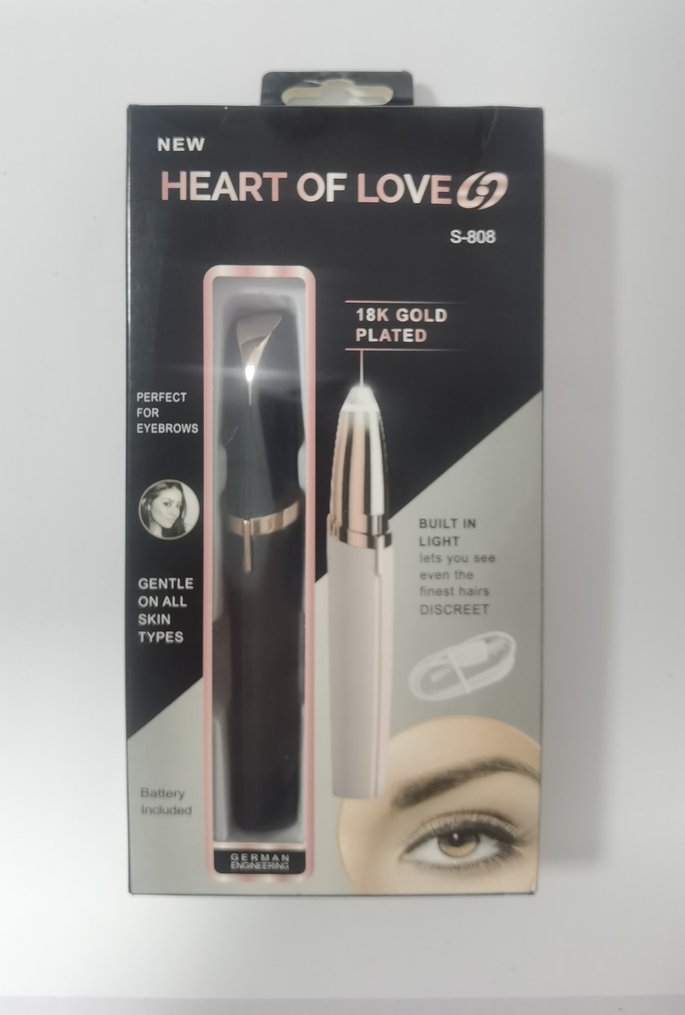 Flawless Brows Mini Electric Eyebrow Trimmer | 18K Gold LED Pen