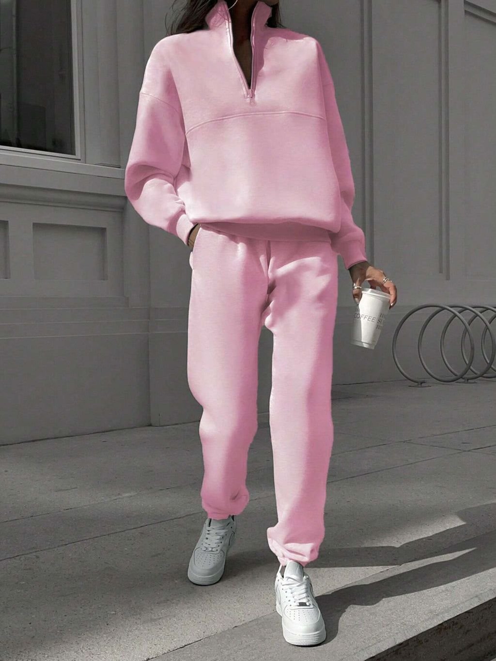 Women's Zip-Up Sweatsuit Set