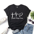 Two Hearts, One Faith — Matching Couple Tees