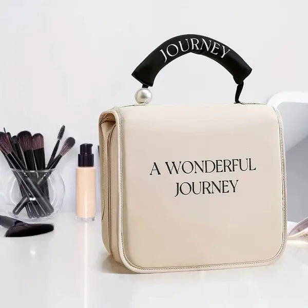 Pearl Travel Cosmetic Bag with Hanging Hook