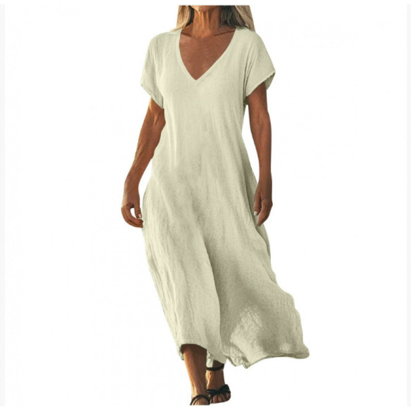 Breezy Ease Cotton Linen Maxi Dress