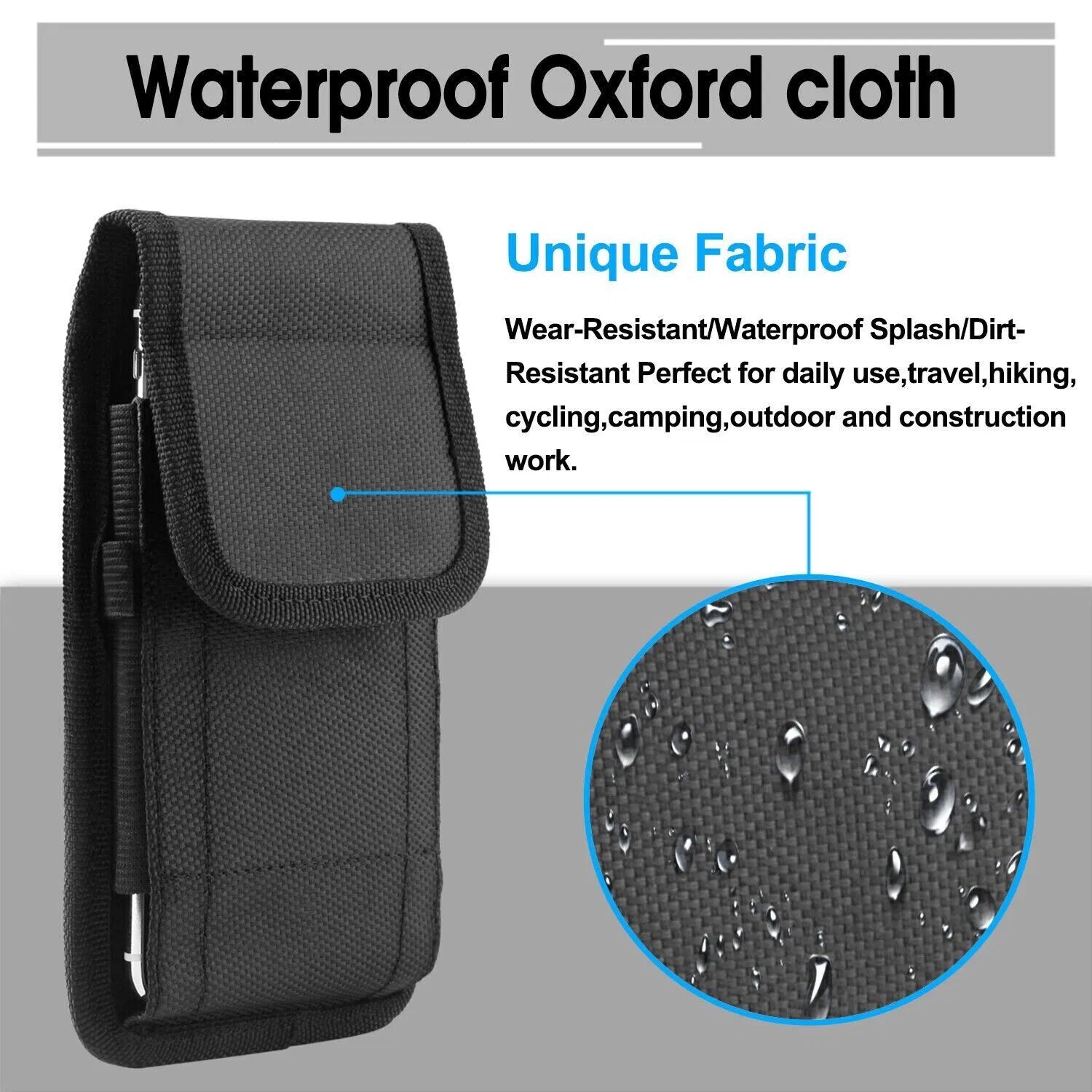 Vertical Shield Phone Holster | Nylon Belt Clip Case