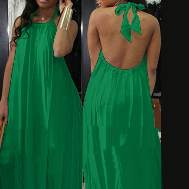 Sun Goddess Backless Maxi Dress