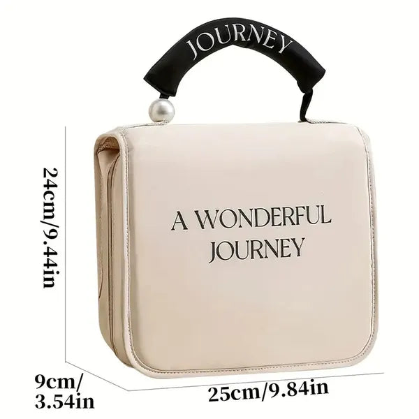 Pearl Travel Cosmetic Bag with Hanging Hook