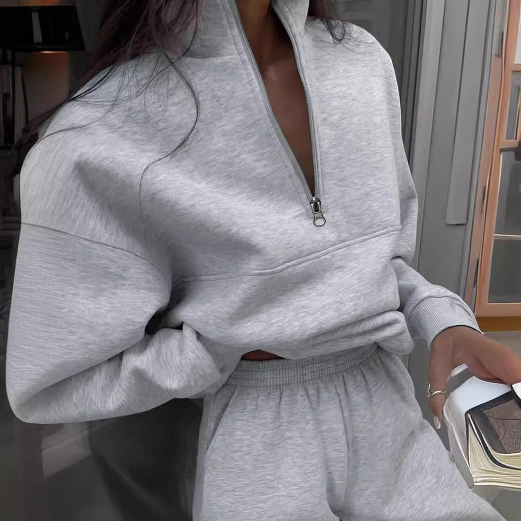 Women's Zip-Up Sweatsuit Set