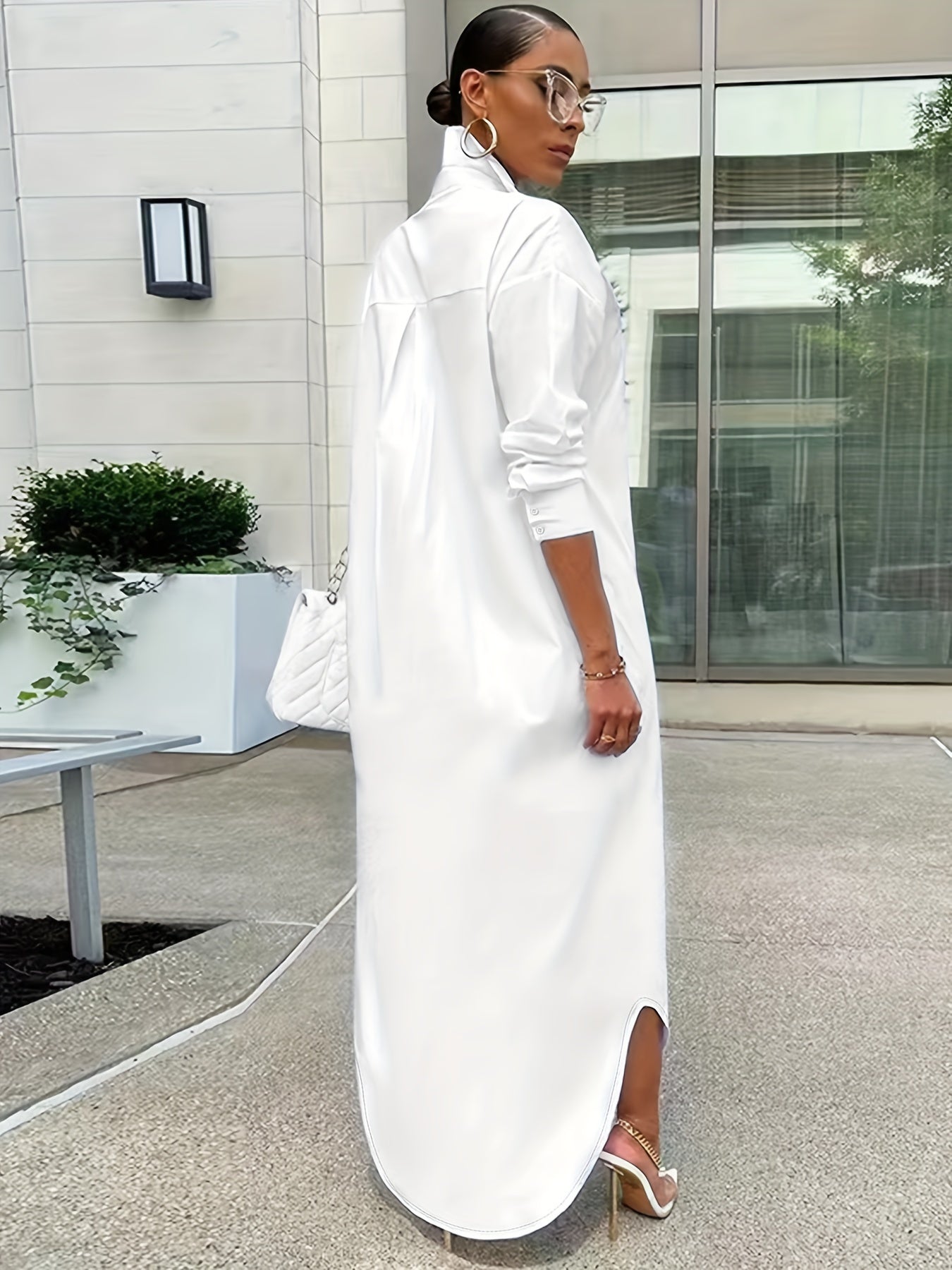 Women's Long-Sleeve Casual Shirt & Dress Multi-Wear