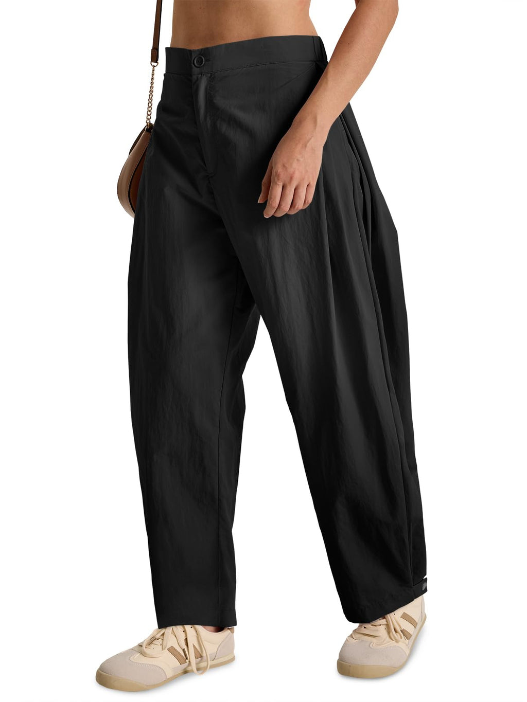 Women's Wide Leg Barrel Pants With Pockets