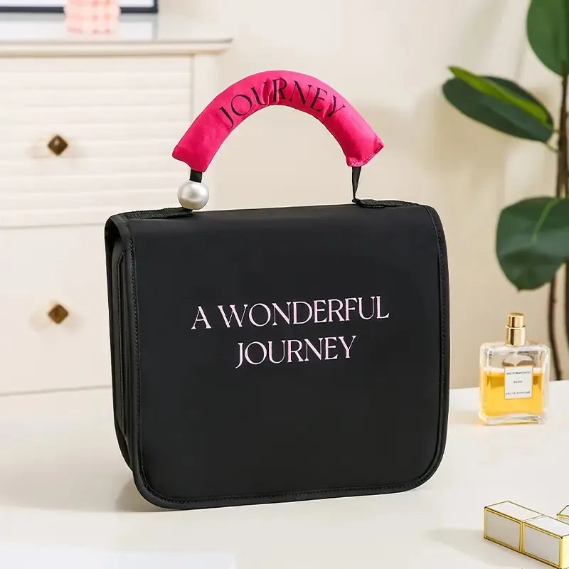 Pearl Travel Cosmetic Bag with Hanging Hook