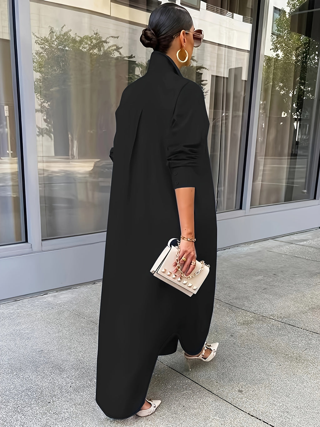 Women's Long-Sleeve Casual Shirt & Dress Multi-Wear