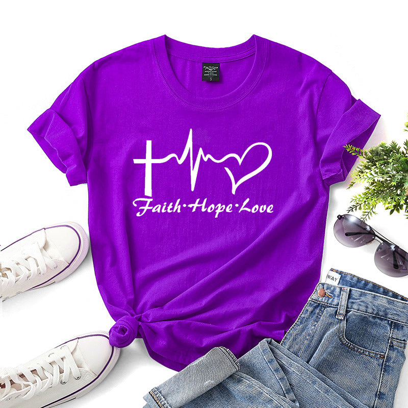 Two Hearts, One Faith — Matching Couple Tees