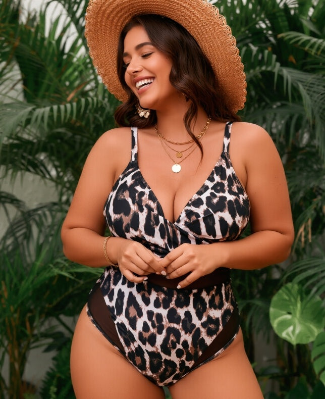 LeJean Coastal Glow 3-Piece Swimsuit Set | Plus Size Bikini & Cover-Up