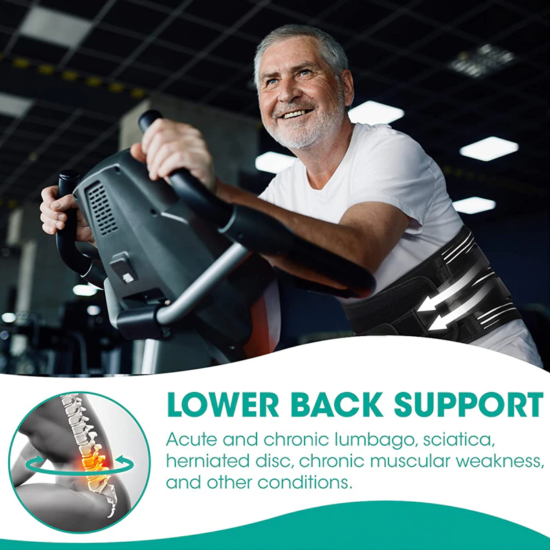 Travel Lumbar Support Back Brace – Adjustable Lower Back Support Belt