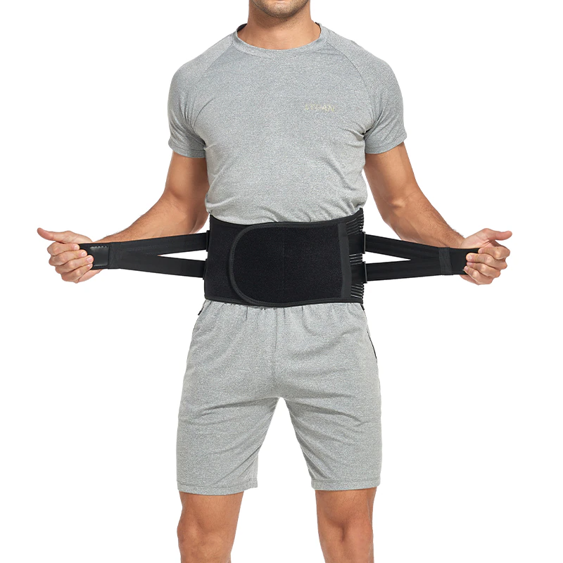 Travel Lumbar Support Back Brace – Adjustable Lower Back Support Belt