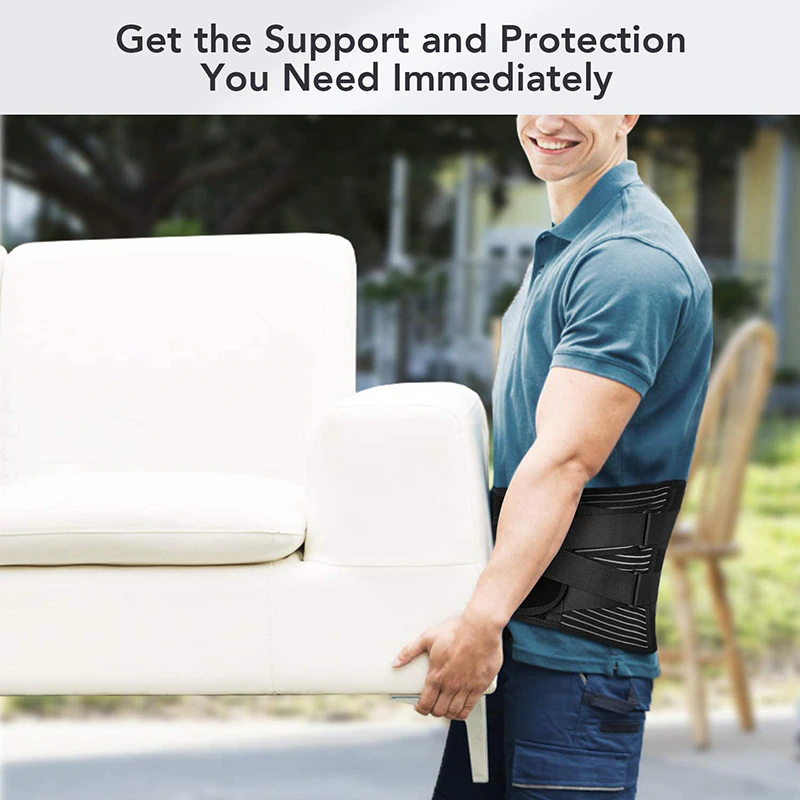 Travel Lumbar Support Back Brace – Adjustable Lower Back Support Belt