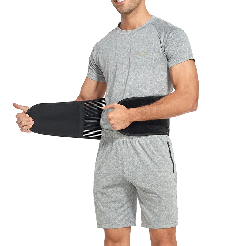 Travel Lumbar Support Back Brace – Adjustable Lower Back Support Belt