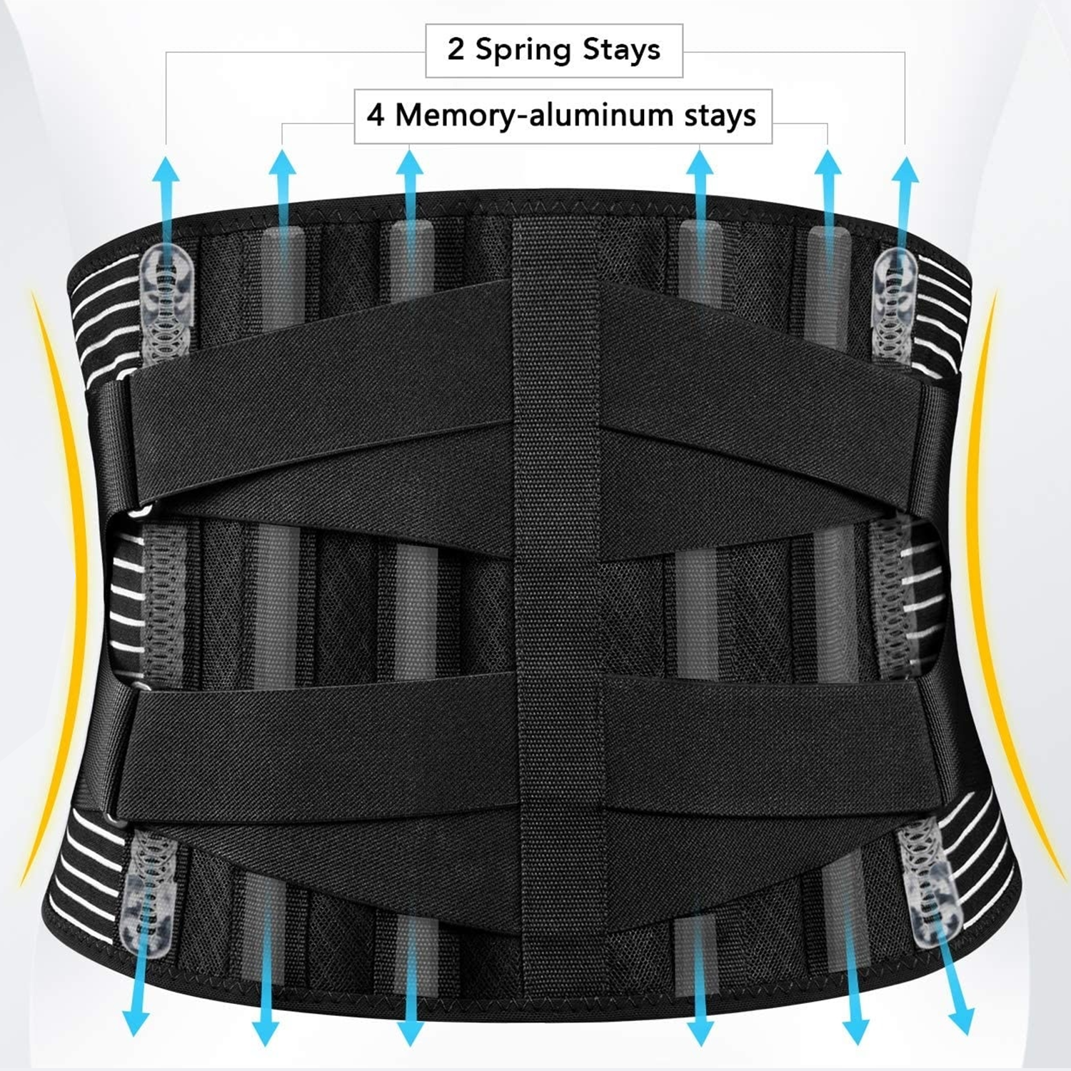 Travel Lumbar Support Back Brace – Adjustable Lower Back Support Belt