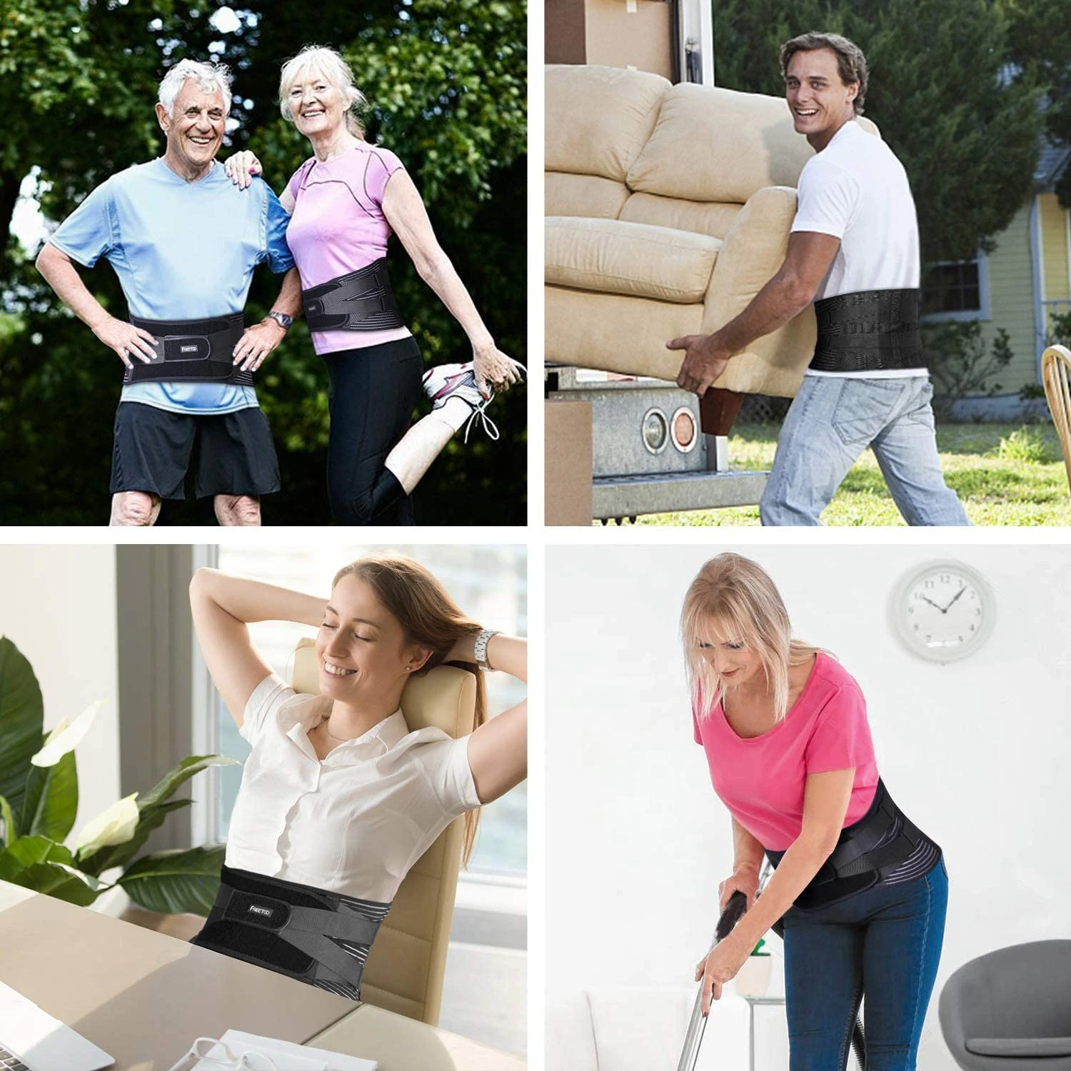 Travel Lumbar Support Back Brace – Adjustable Lower Back Support Belt