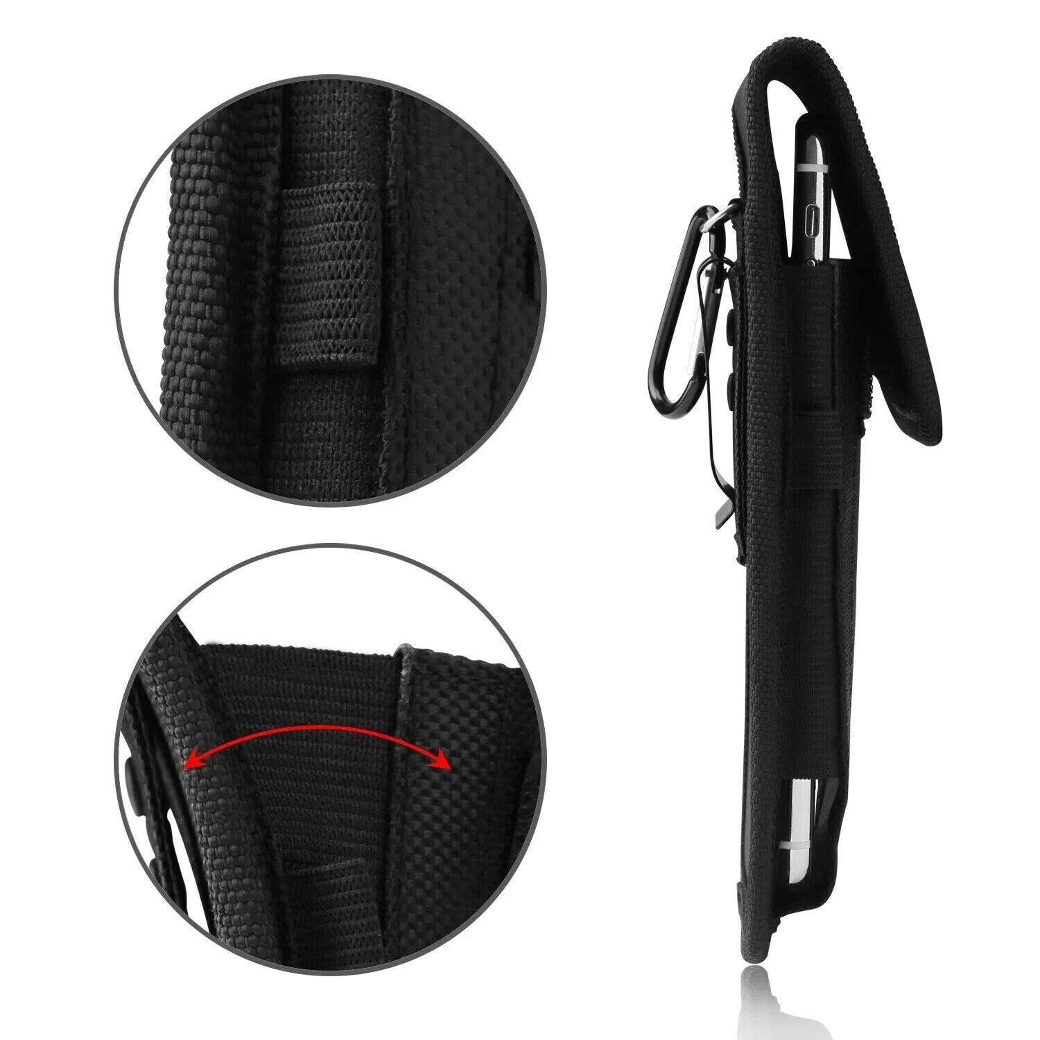 Vertical Shield Phone Holster | Nylon Belt Clip Case