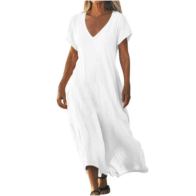 Breezy Ease Cotton Linen Maxi Dress