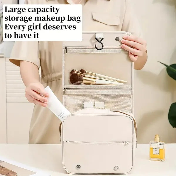 Pearl Travel Cosmetic Bag with Hanging Hook