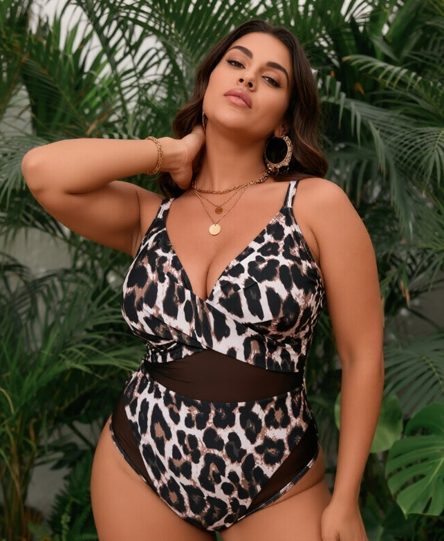 LeJean Coastal Glow 3-Piece Swimsuit Set | Plus Size Bikini & Cover-Up