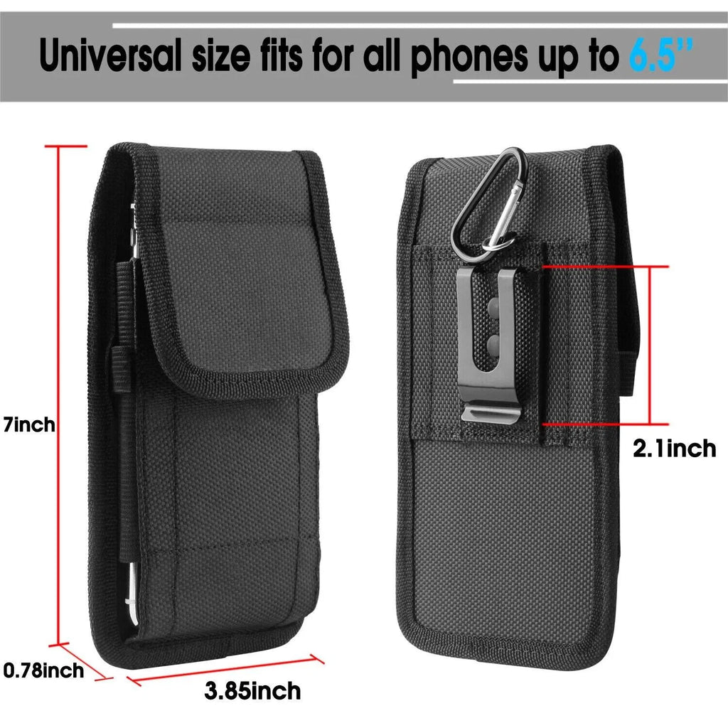 Vertical Shield Phone Holster | Nylon Belt Clip Case