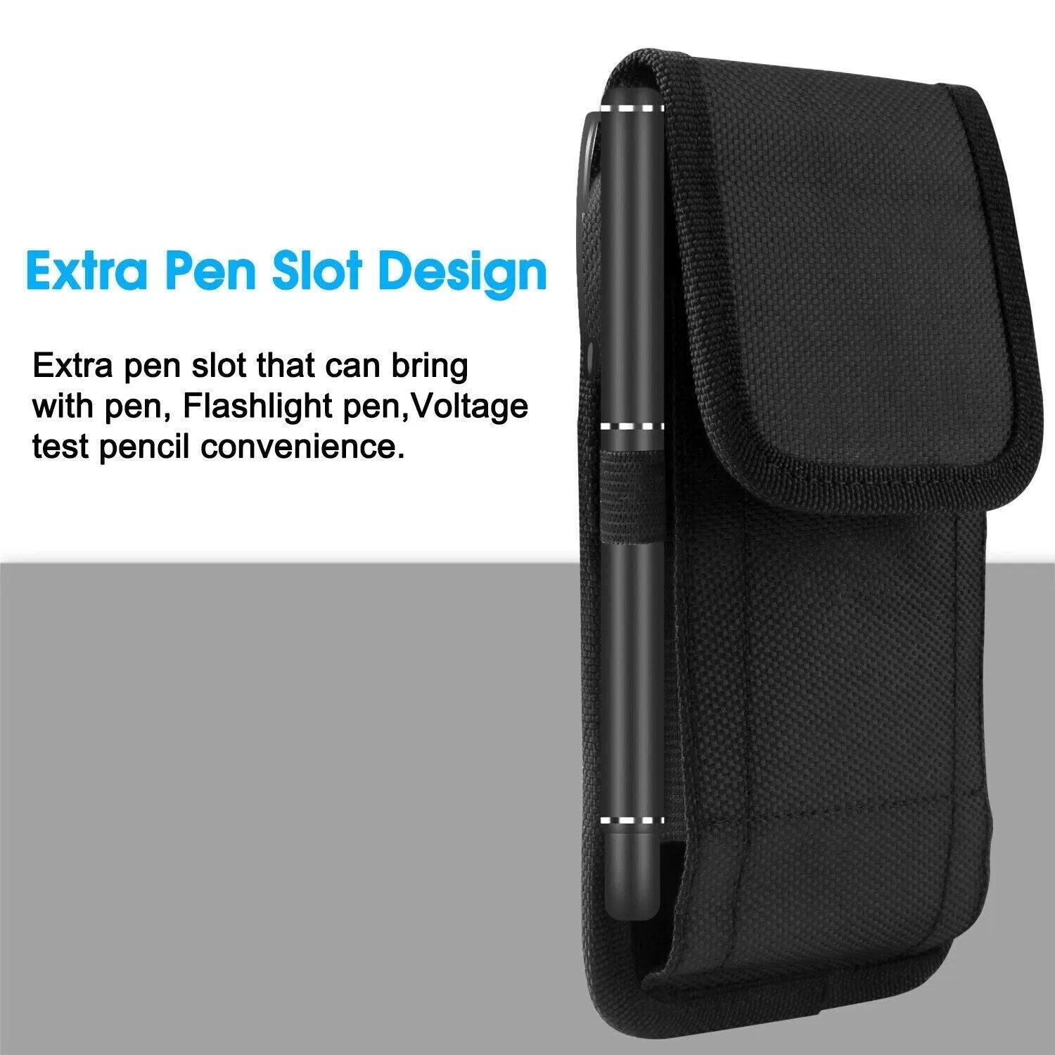Vertical Shield Phone Holster | Nylon Belt Clip Case