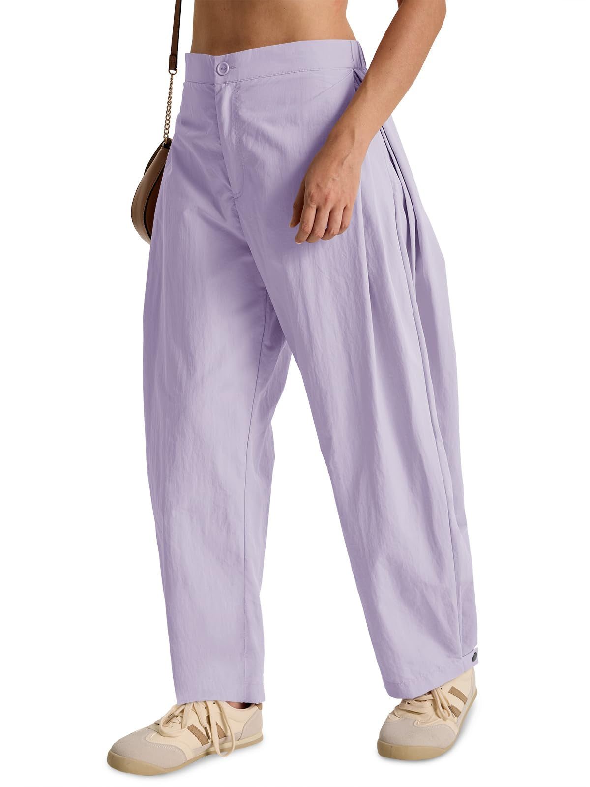 Women's Wide Leg Barrel Pants With Pockets