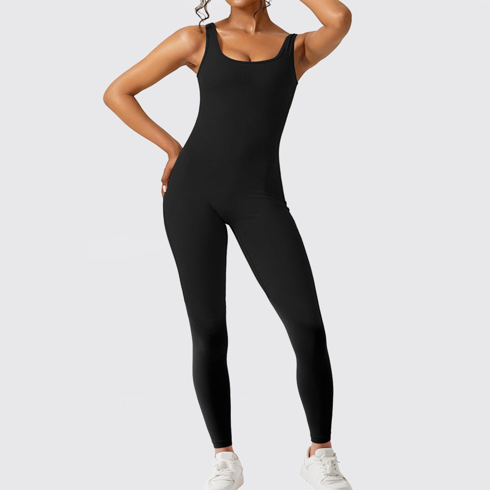 Sleeveless Flare Yoga Jumpsuit | Flared Activewear for Women