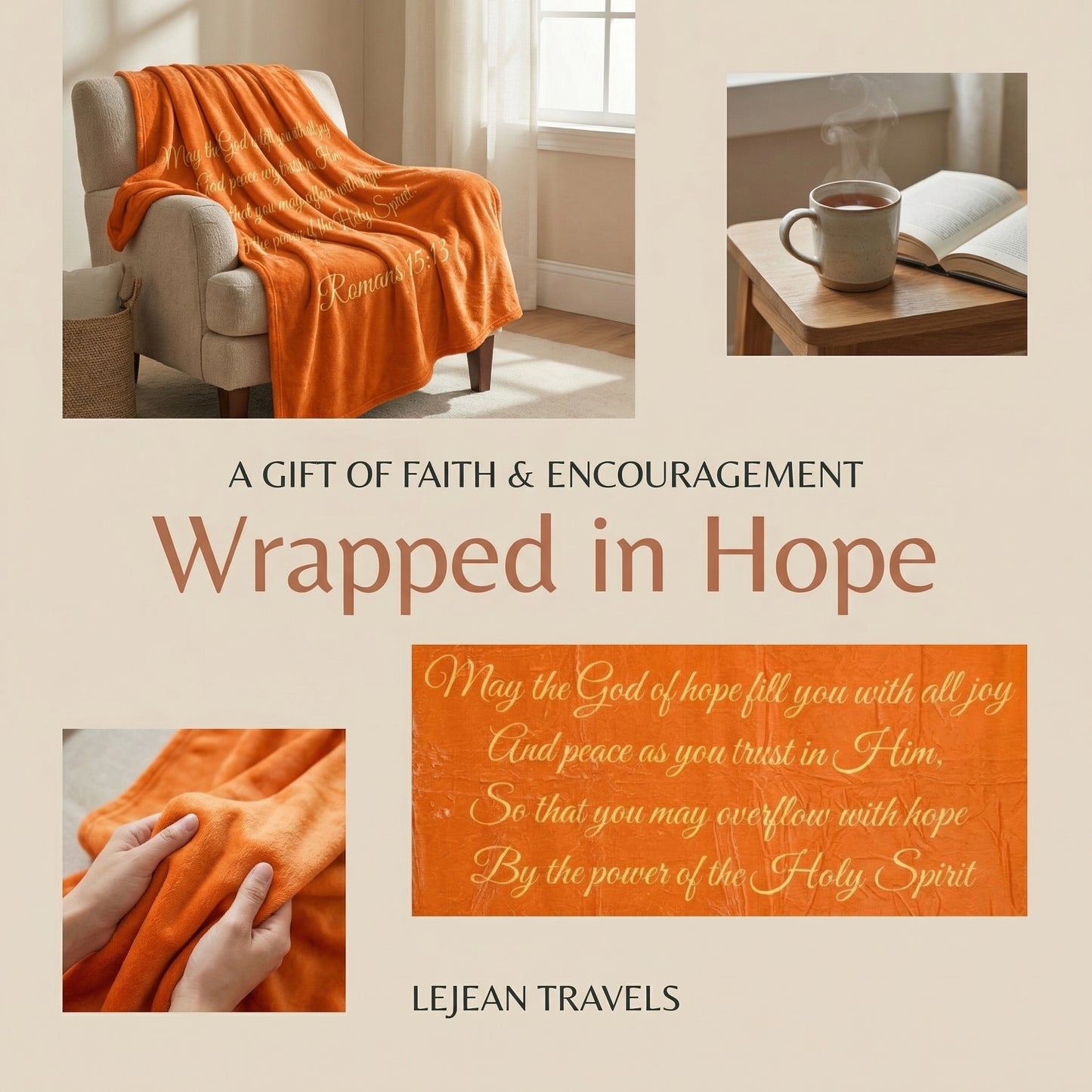 Hope Scripture Blanket – Romans 15:13 | Faith Comfort Blanket