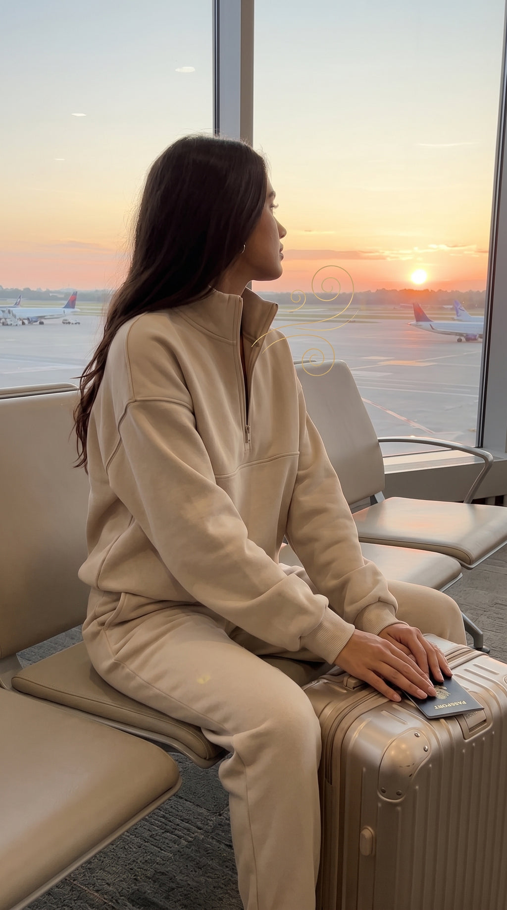 Women's Zip-Up Sweatsuit Set
