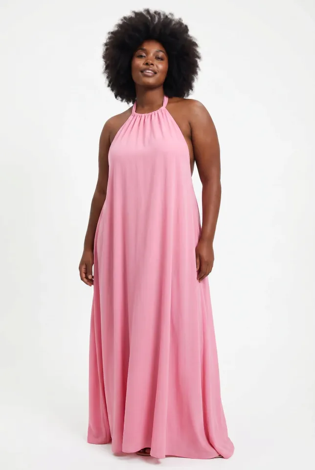 Sun Goddess Backless Maxi Dress