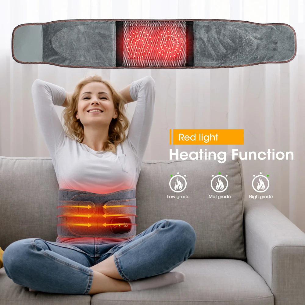 Heated Lumbar Support & Back Massager Belt
