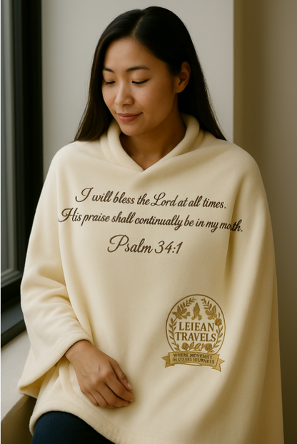 Praise Scripture Blanket – Psalm 34:1 | Faith Comfort Blanket