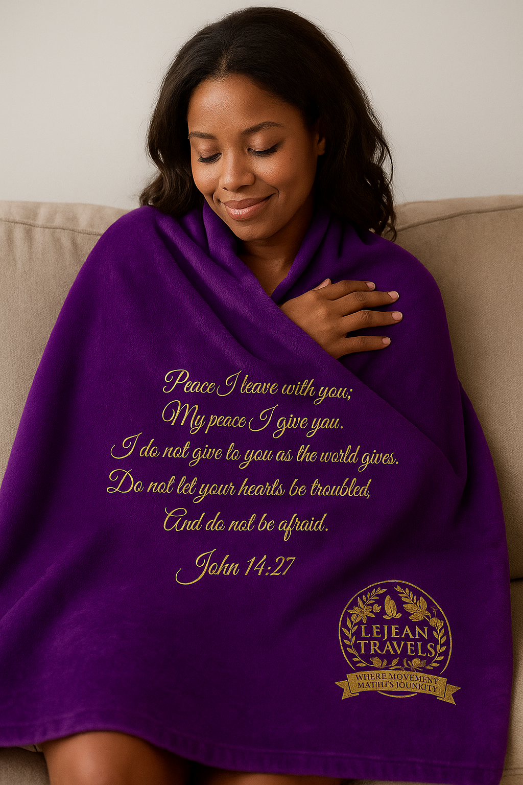 Peace Scripture Blanket – John 14:27 | Faith Comfort Blanket