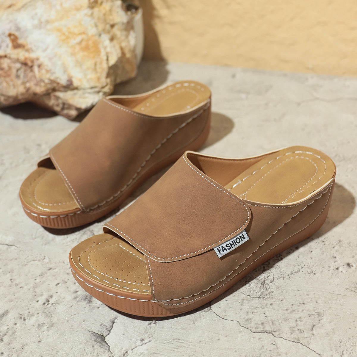 CloudStep Comfort Wedge Slides | Lightweight Everyday Slip-On Sandals