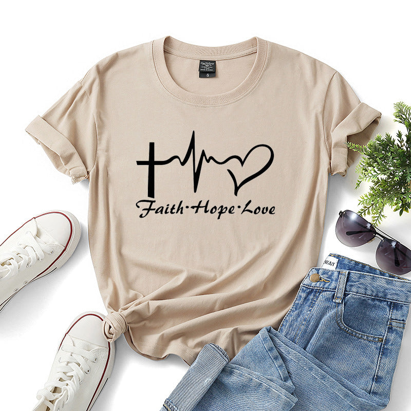 Two Hearts, One Faith — Matching Couple Tees
