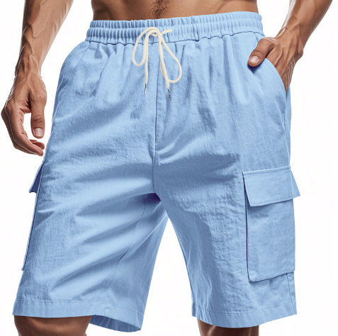 Men's Linen Drawstring Lounge Shorts