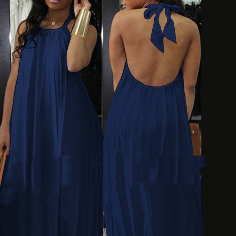 Sun Goddess Backless Maxi Dress