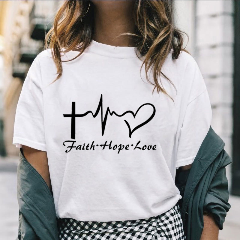 Two Hearts, One Faith — Matching Couple Tees