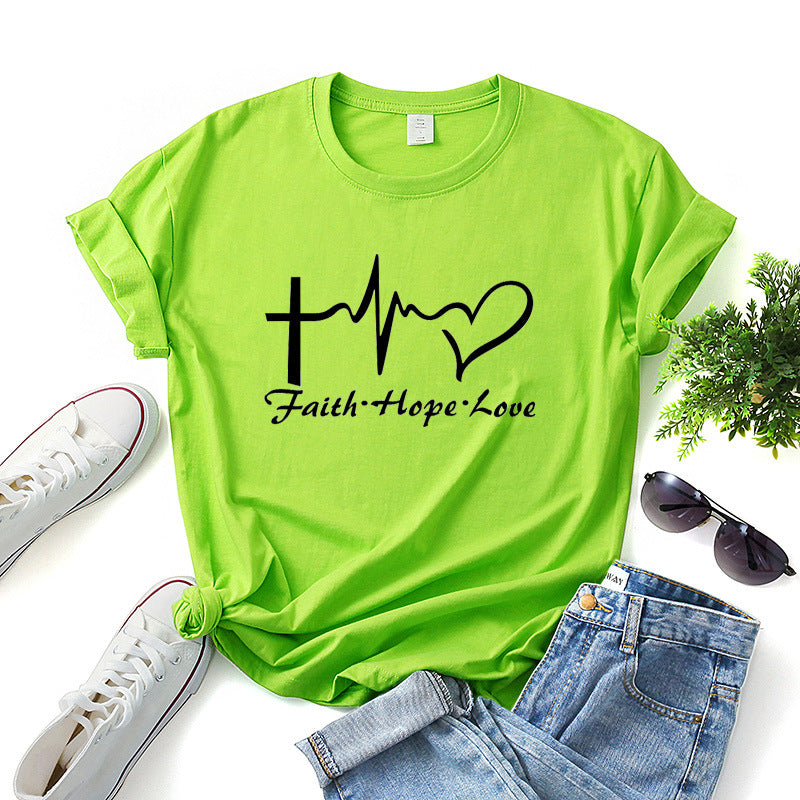Two Hearts, One Faith — Matching Couple Tees