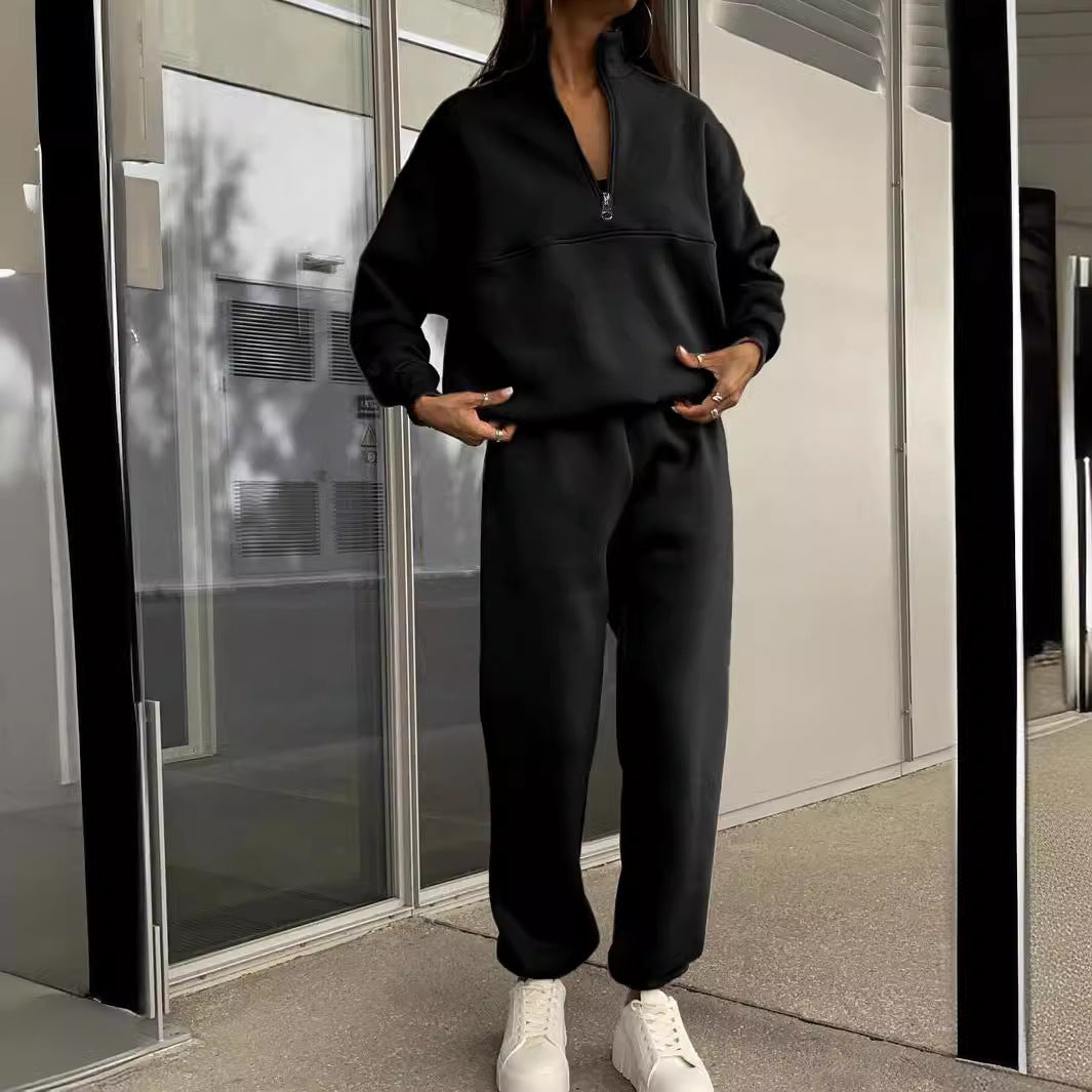 Women's Zip-Up Sweatsuit Set