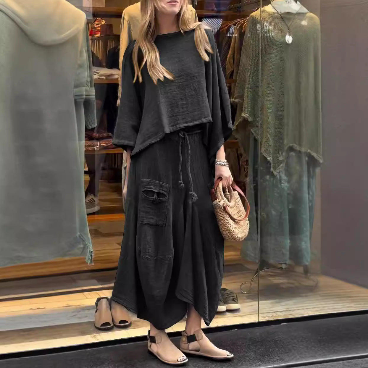 Casual Loose Two-Piece Dress Set