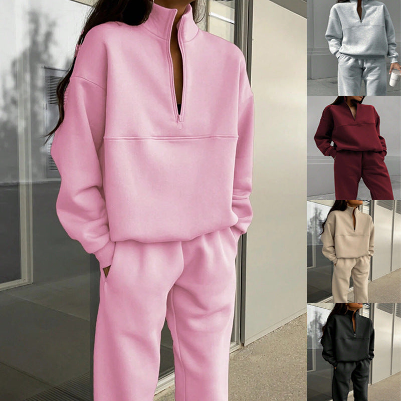 Women's Zip-Up Sweatsuit Set