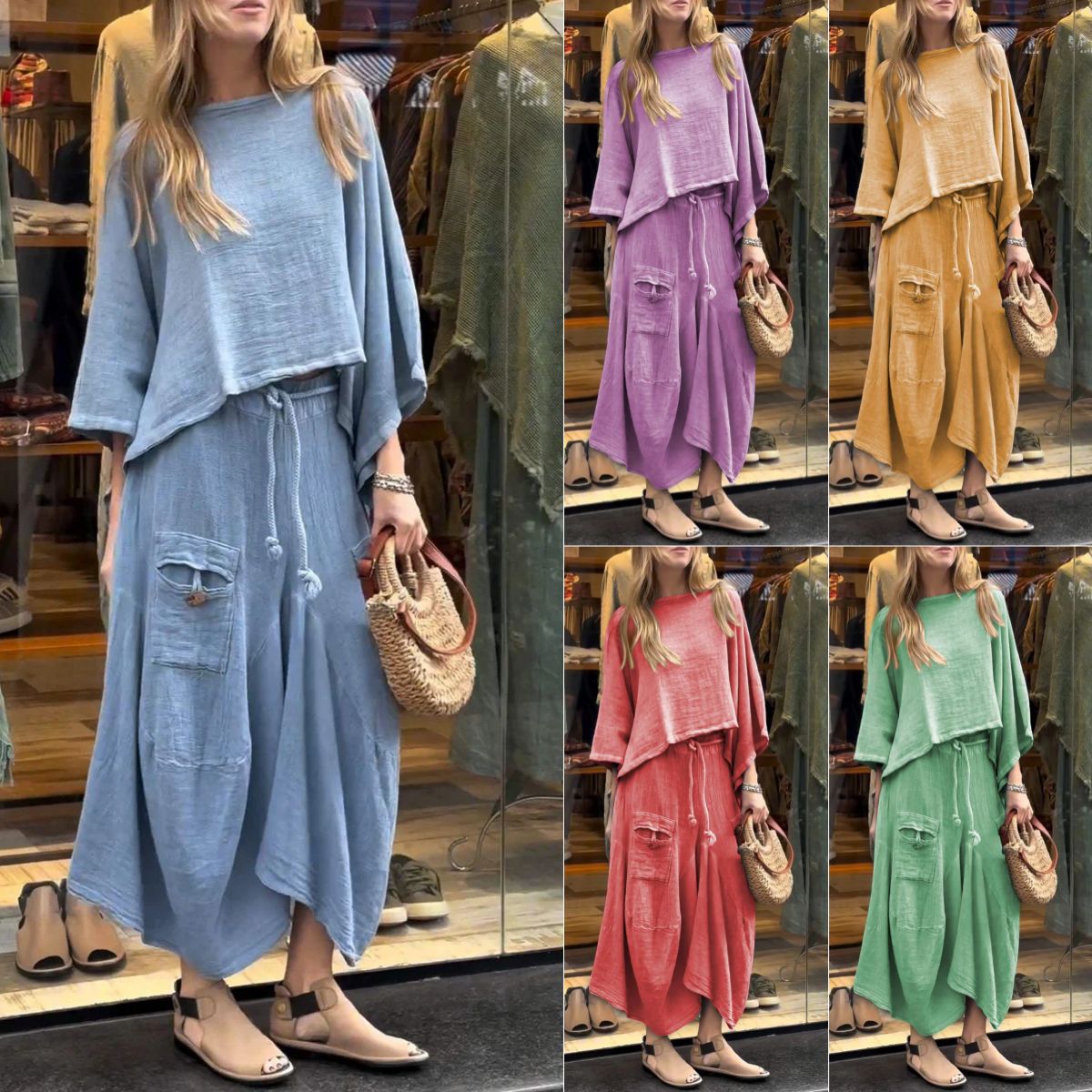 Casual Loose Two-Piece Dress Set