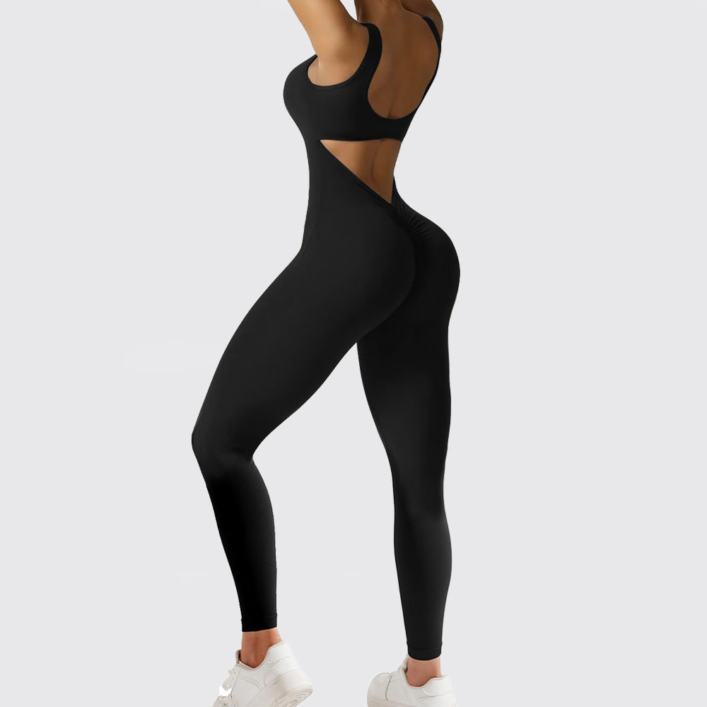 Sleeveless Flare Yoga Jumpsuit | Flared Activewear for Women